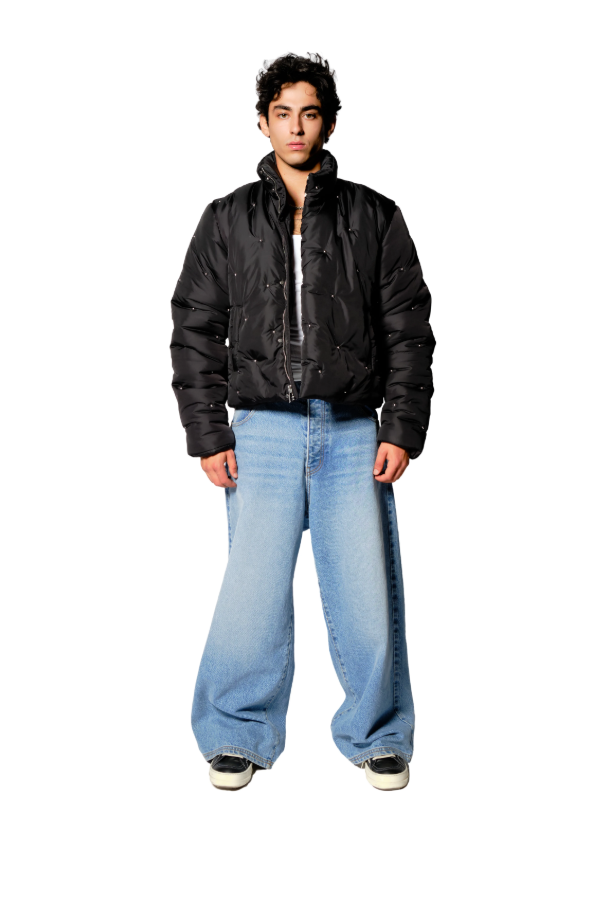 LIGHT WASH WIDE LEG DENIM JEANS