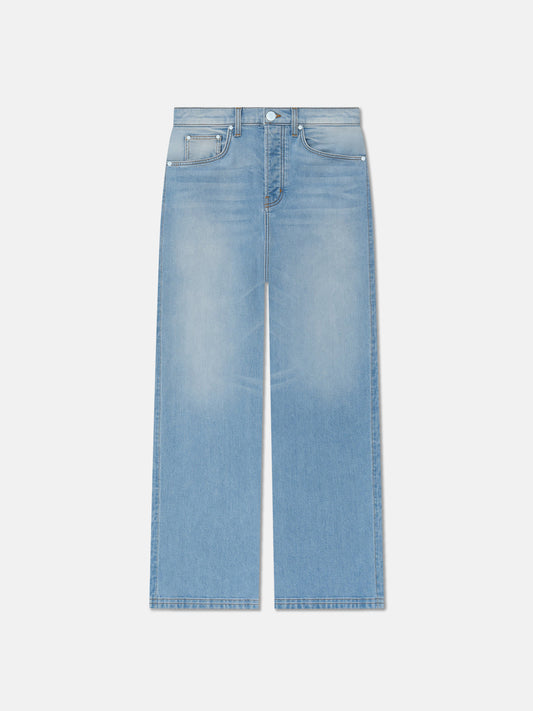 LIGHT WASH WIDE LEG DENIM JEANS
